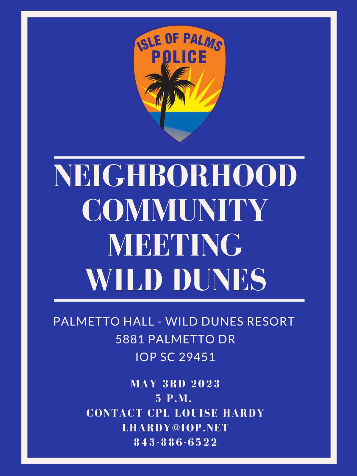 Neighborhood Community Meeting In Wild Dunes Lucky Dog News